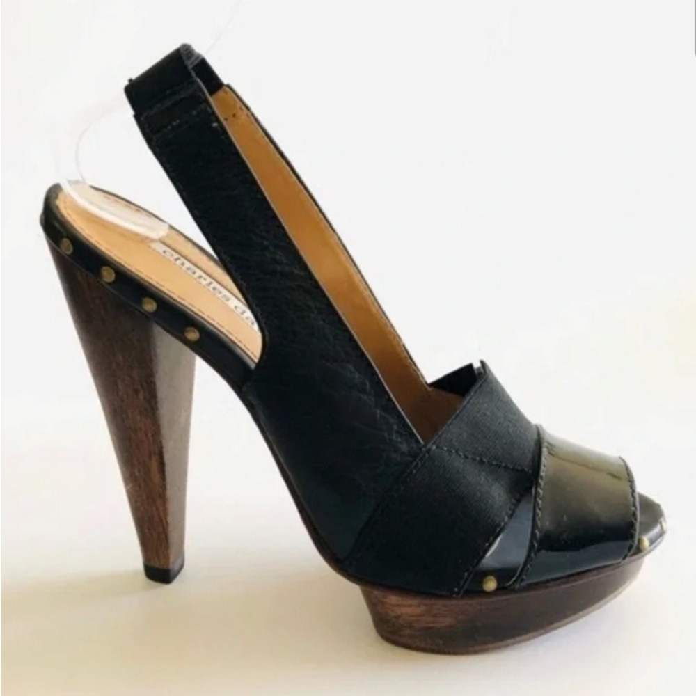 Charles David Azure Platform Slingback Heels